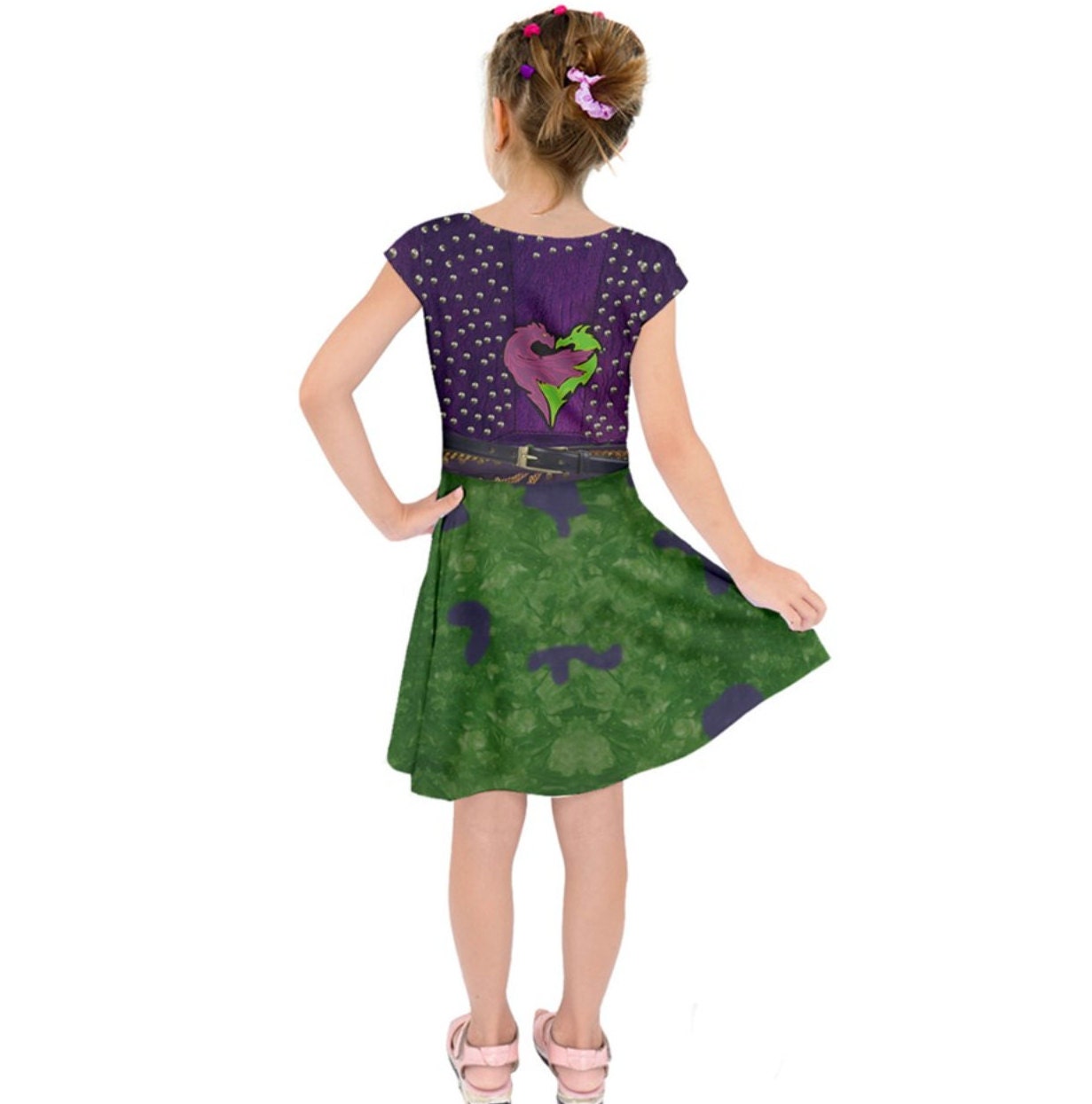 READY-to-SHIP [7] Kid's Mal Inspired Short Sleeve Dress