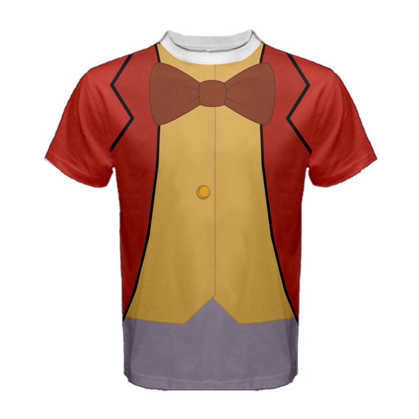 Men's White Rabbit Inspired Short Sleeve Shirt