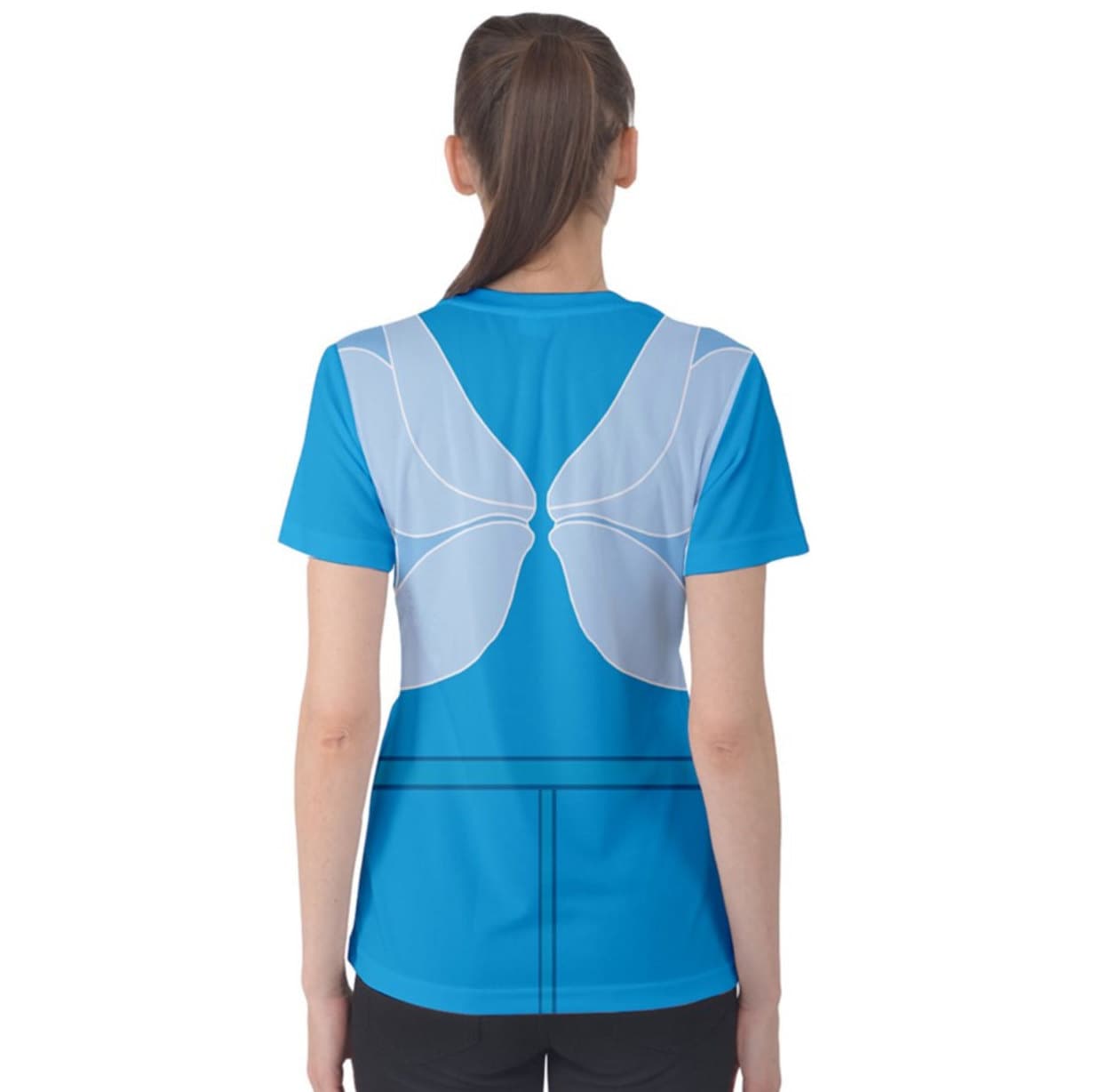 Women's Blue Fairy Pinocchio Inspired Short Sleeve Shirt