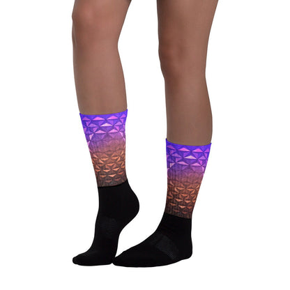 Nighttime Spaceship Earth Inspired Socks