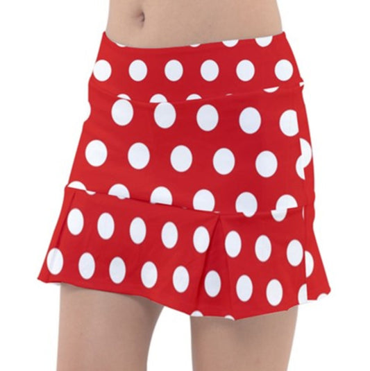 READY-to-SHIP Minnie Mouse Inspired Sport Skirt: Red Polka Dot, Size XS