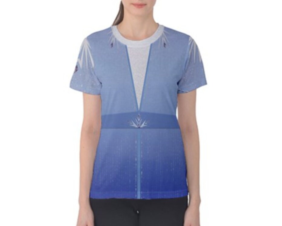 Women's Elsa Inspired ATHLETIC Short Sleeve Shirt