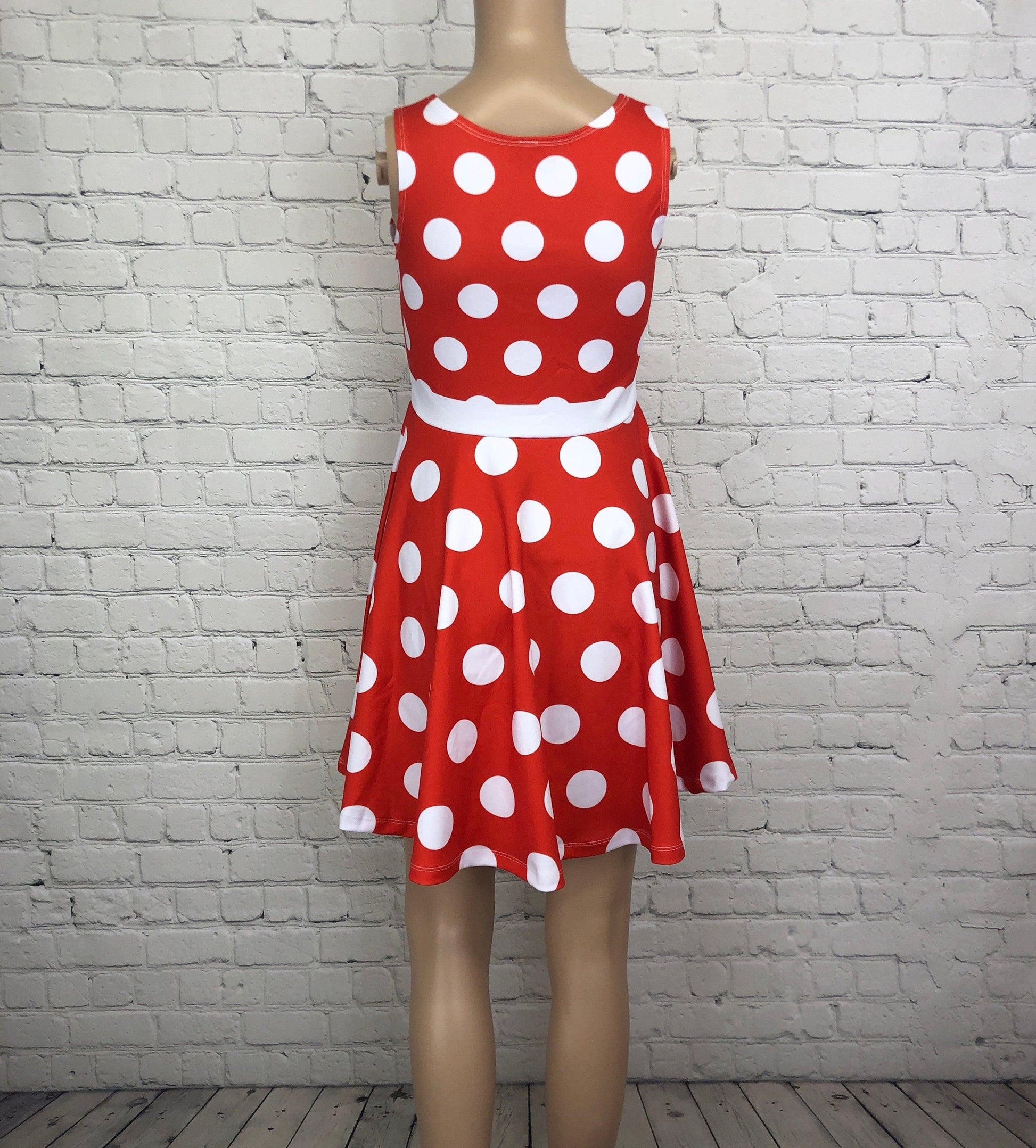 READY-to-SHIP [XS] Women's Minnie Inspired Skater Dress