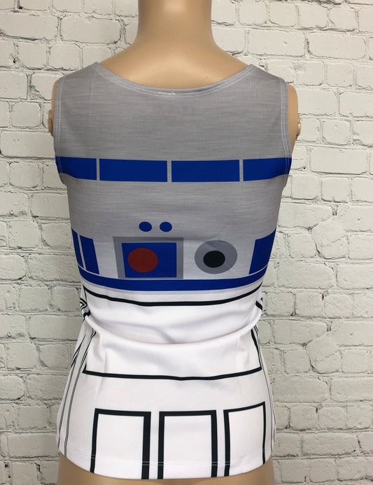 READY-to-SHIP [M] Women's R2D2 Inspired Tank Top