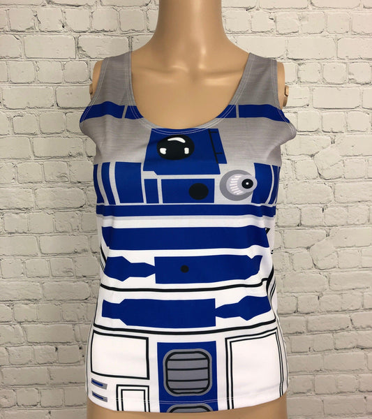 READY-to-SHIP [M] Women's R2D2 Inspired Tank Top