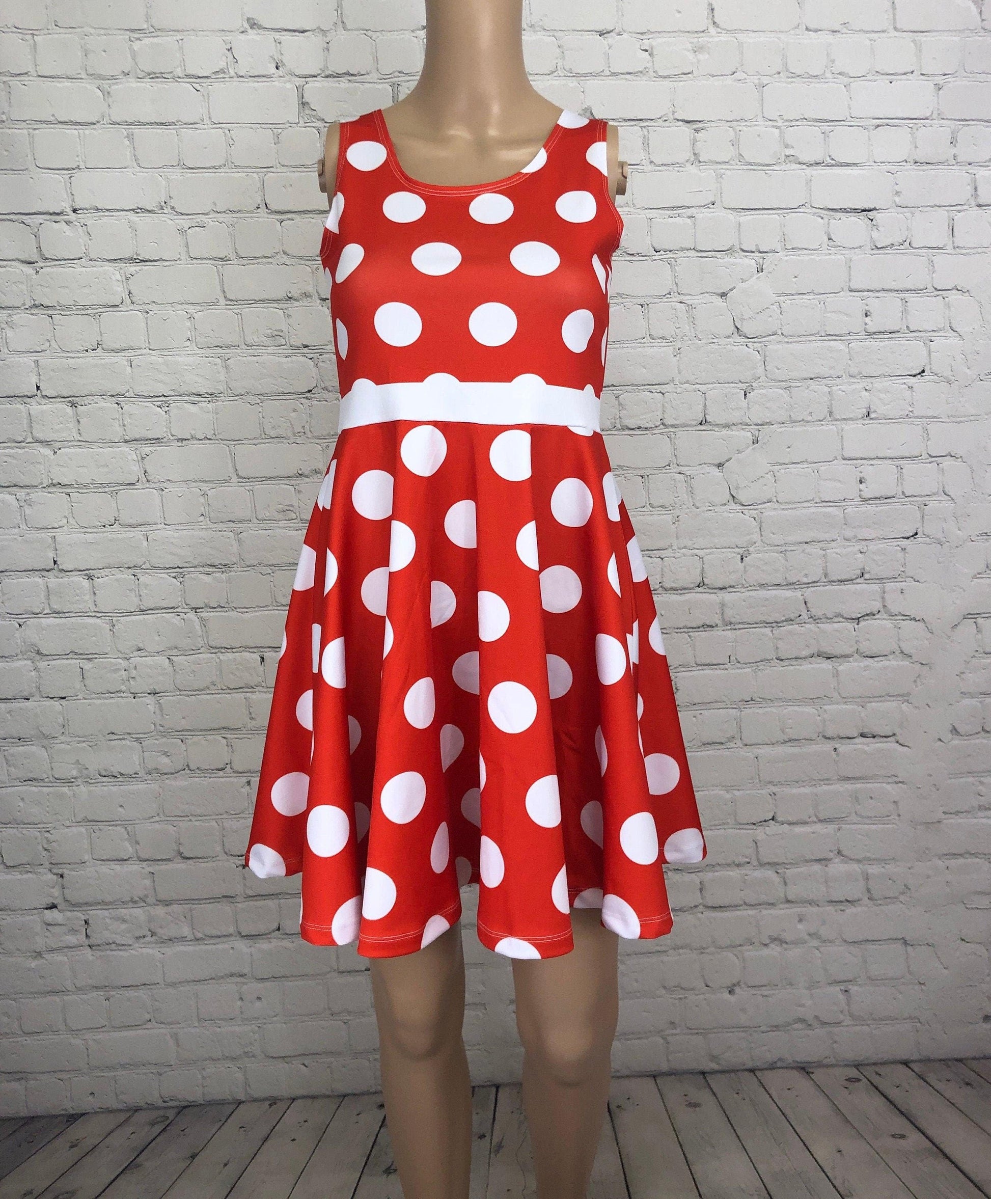 READY-to-SHIP [XS] Women's Minnie Inspired Skater Dress