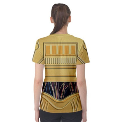 Women's C3PO Inspired Short Sleeve Shirt