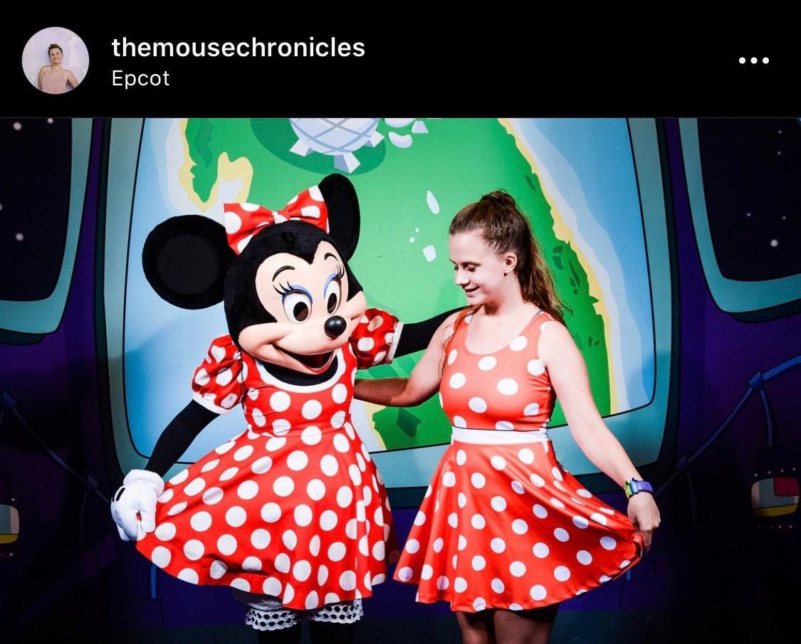 READY-to-SHIP [XS] Women's Minnie Inspired Skater Dress