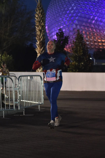 READY-to-SHIP Captain America Inspired Athletic Shirt: Sublimation Print, Men's XS