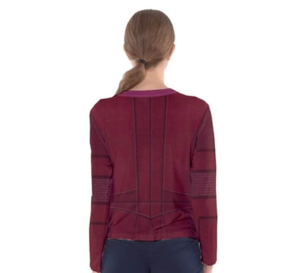 Women's Wanda Scarlet Witch Inspired Long Sleeve V-Neck Shirt