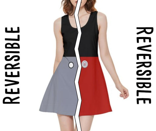 SAMPLE [L] Mickey / Steamboat Willie Inspired REVERSIBLE Sleeveless Dress