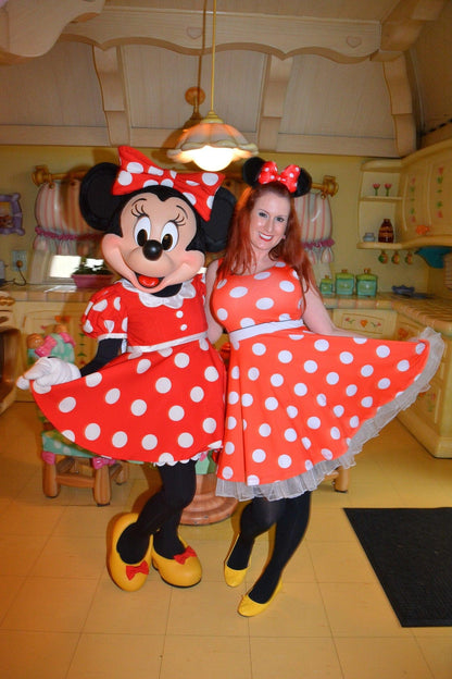 READY-to-SHIP [XS] Women's Minnie Inspired Skater Dress