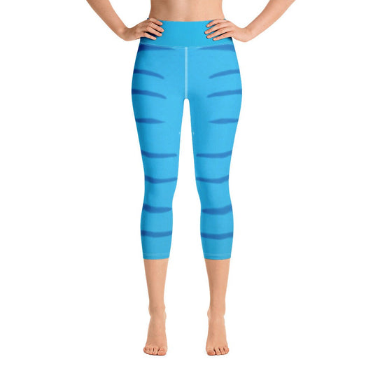 Navi Avatar Inspired Yoga Capri Leggings