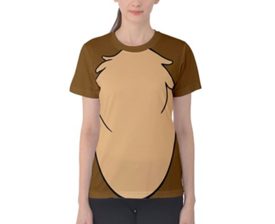 READY-to-SHIP [S] Women's Chip Chip and Dale Inspired ATHLETIC Short Sleeve Shirt