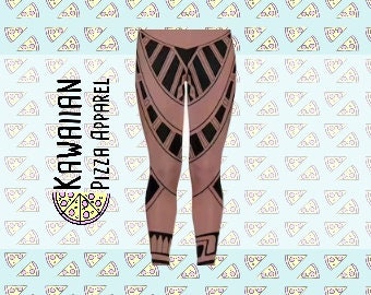 READY-to-SHIP Maui Inspired Leggings: Sublimation Print, Polyester Spandex Blend