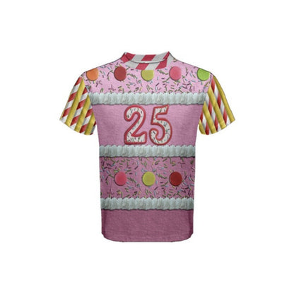 Men's 25th Anniversary Cinderella Castle Cake Inspired Short Sleeve Shirt