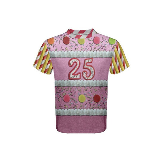 Men's 25th Anniversary Cinderella Castle Cake Inspired Short Sleeve Shirt