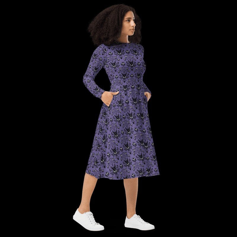 RUSH ORDER: HM Inspired All-over print long sleeve midi dress