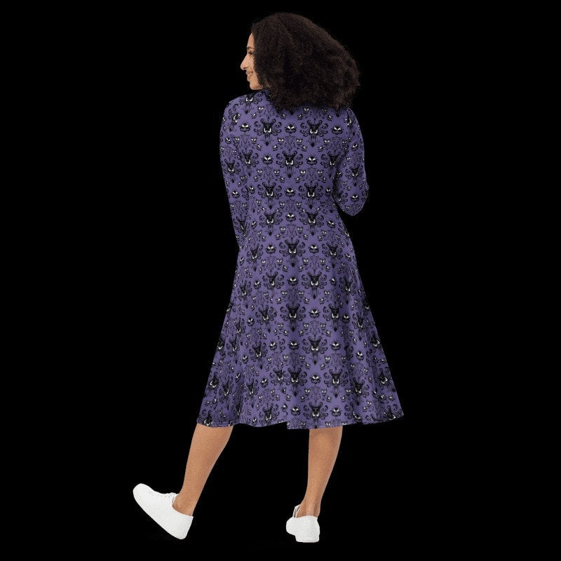 RUSH ORDER: HM Inspired All-over print long sleeve midi dress