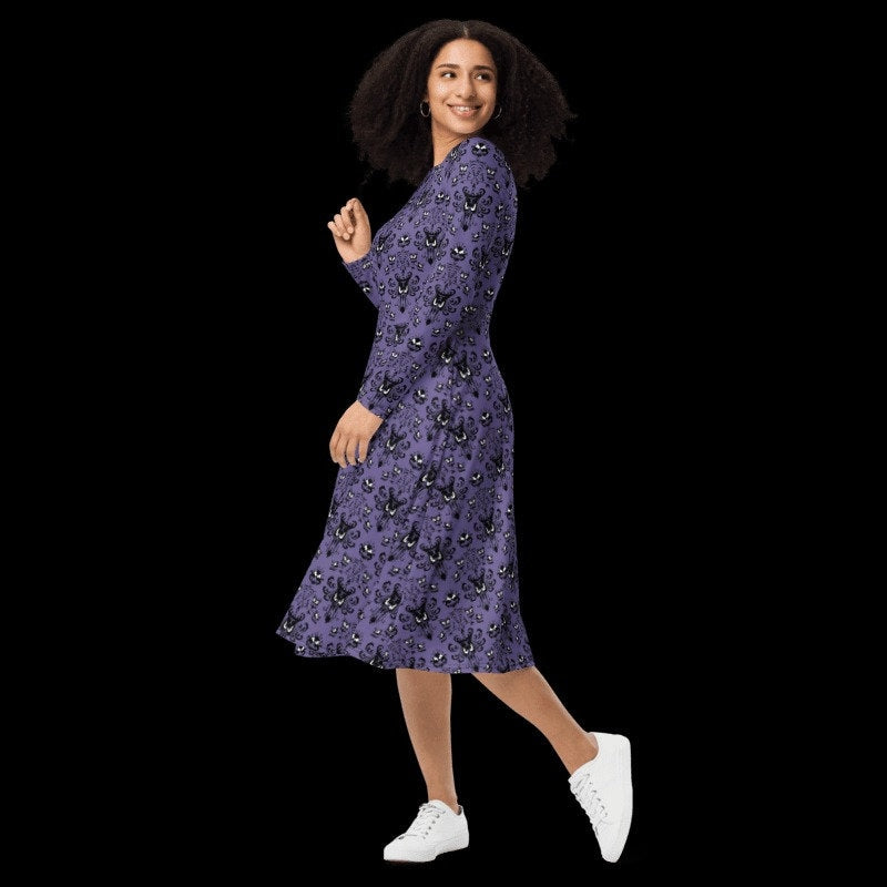 RUSH ORDER: HM Inspired All-over print long sleeve midi dress