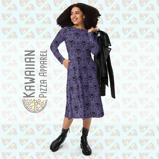 RUSH ORDER: HM Inspired All-over print long sleeve midi dress