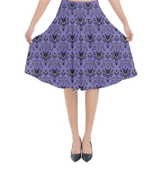 READY-to-SHIP [2XL] HM Wallpaper Inspired Flared Midi Skirt