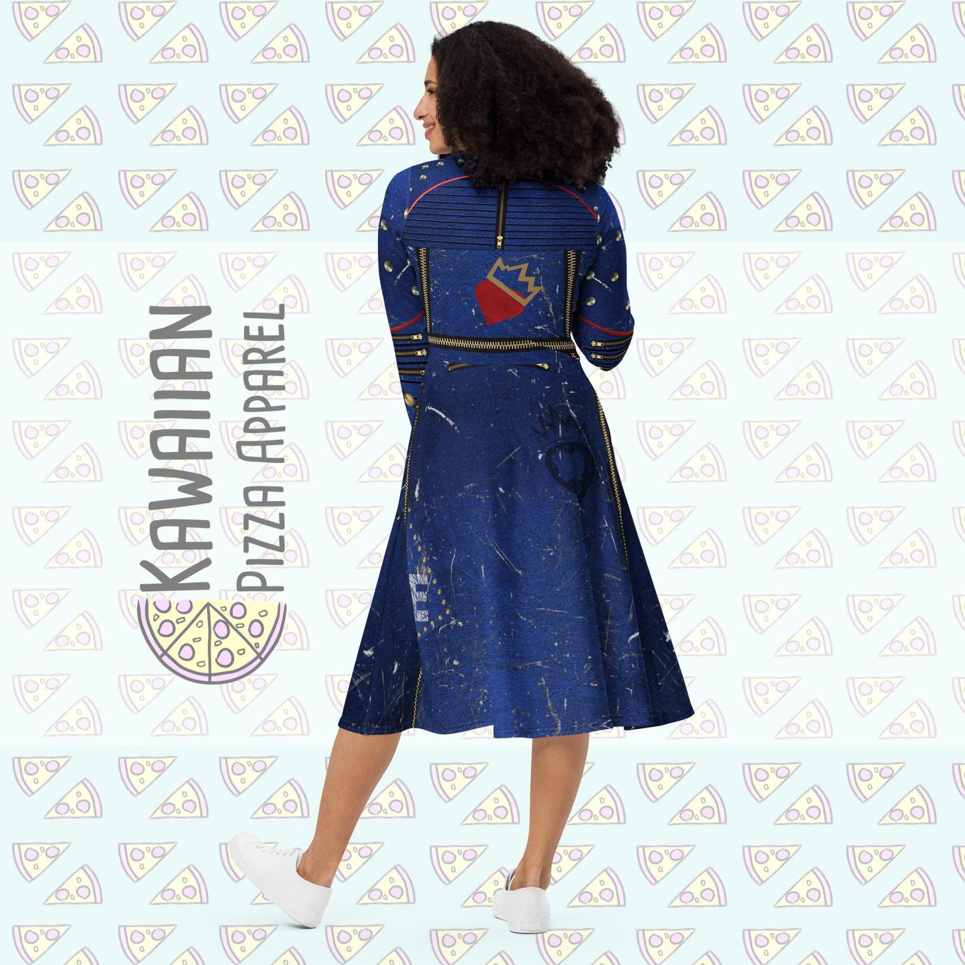 RUSH ORDER: Evie Inspired All-over print long sleeve midi dress