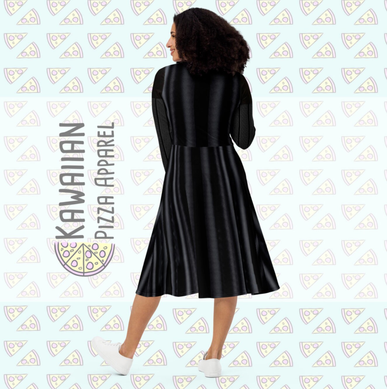 RUSH ORDER: Darth Vader Inspired All-over print long sleeve midi dress