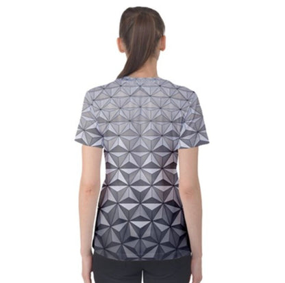 Women's Spaceship Earth Epcot Inspired ATHLETIC Short Sleeve Shirt