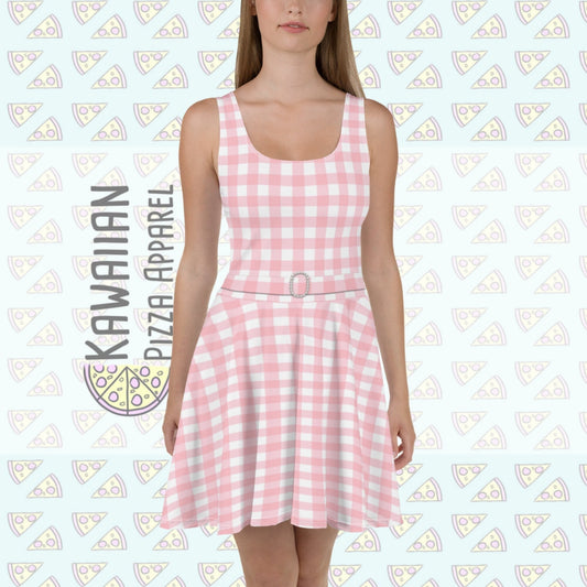 RUSH ORDER: Pink Gingham Skater Dress