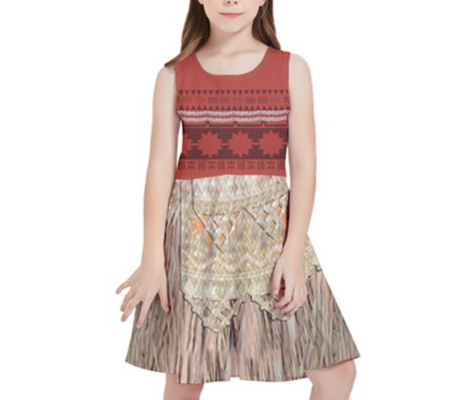 Kid's Moana Inspired Skater Dress