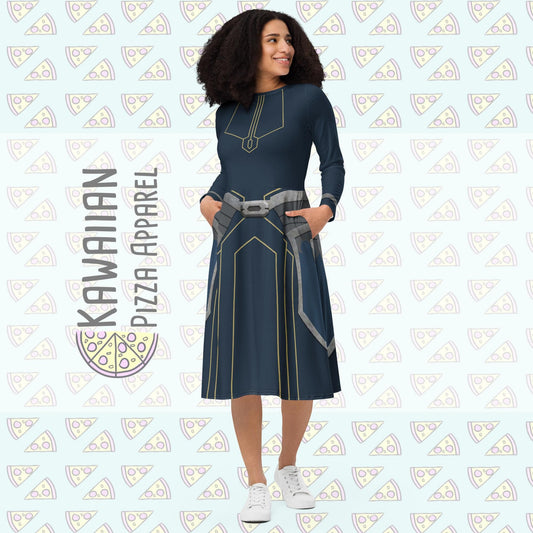 RUSH ORDER: Mandalore Ahsoka Inspired All-over print long sleeve midi dress