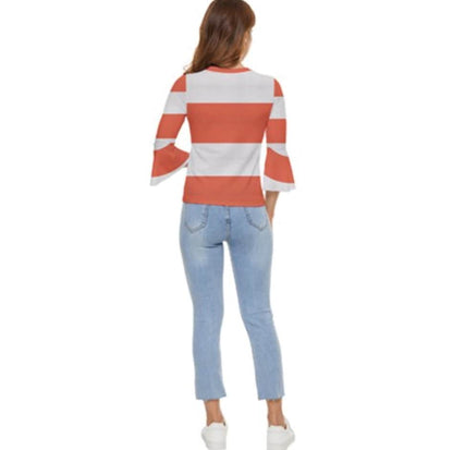 READY-to-SHIP [L] Women's Anxiety Inspired Bell Sleeve Top
