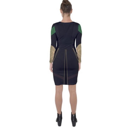 READY-to-SHIP [L] Loki Thor Inspired Asymmetric Cut-Out Shift Dress