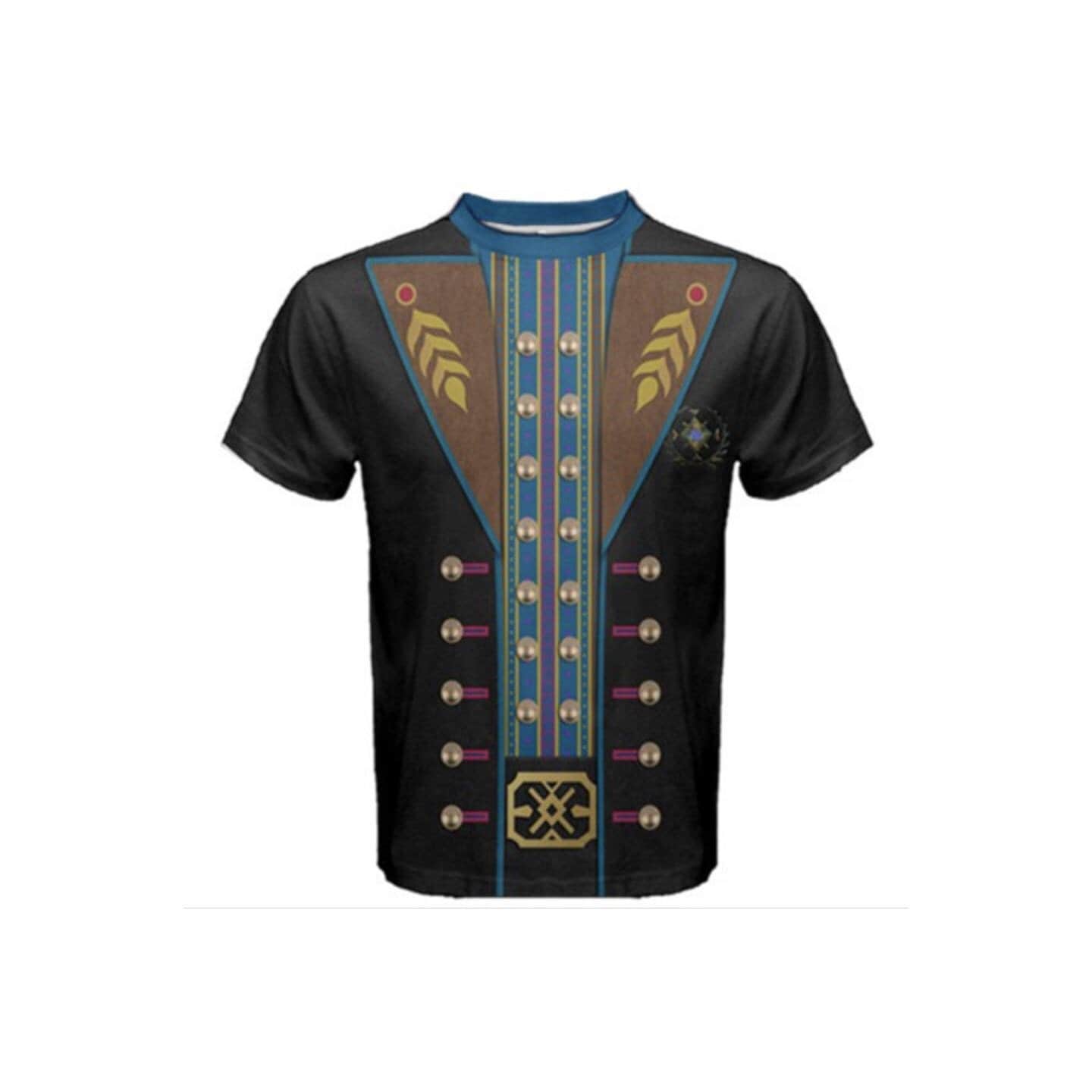 READY-to-SHIP Kristoff Coronation Inspired Men's Shirt: Disneybound Costume, Polyester Spandex Blend