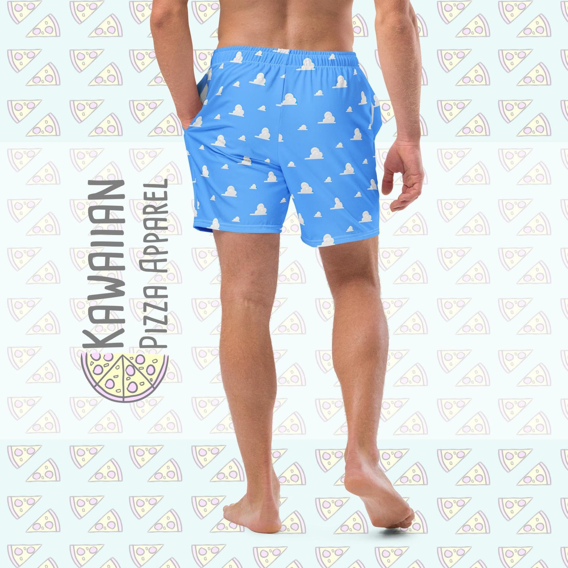 RUSH ORDER: Andy's Cloud Wallpaper Inspired All-Over Print Recycled Swim Trunks