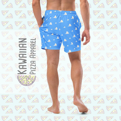 RUSH ORDER: Andy's Cloud Wallpaper Inspired All-Over Print Recycled Swim Trunks