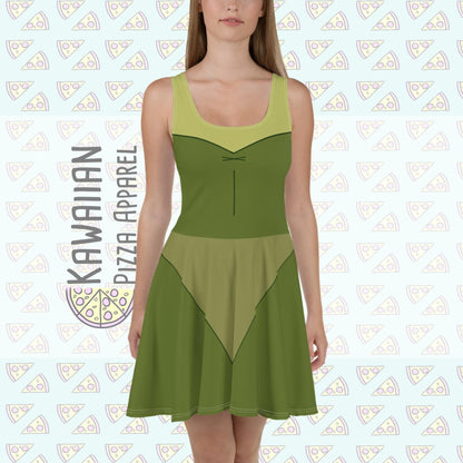 RUSH ORDER: Green Bimbette Inspired Skater Dress