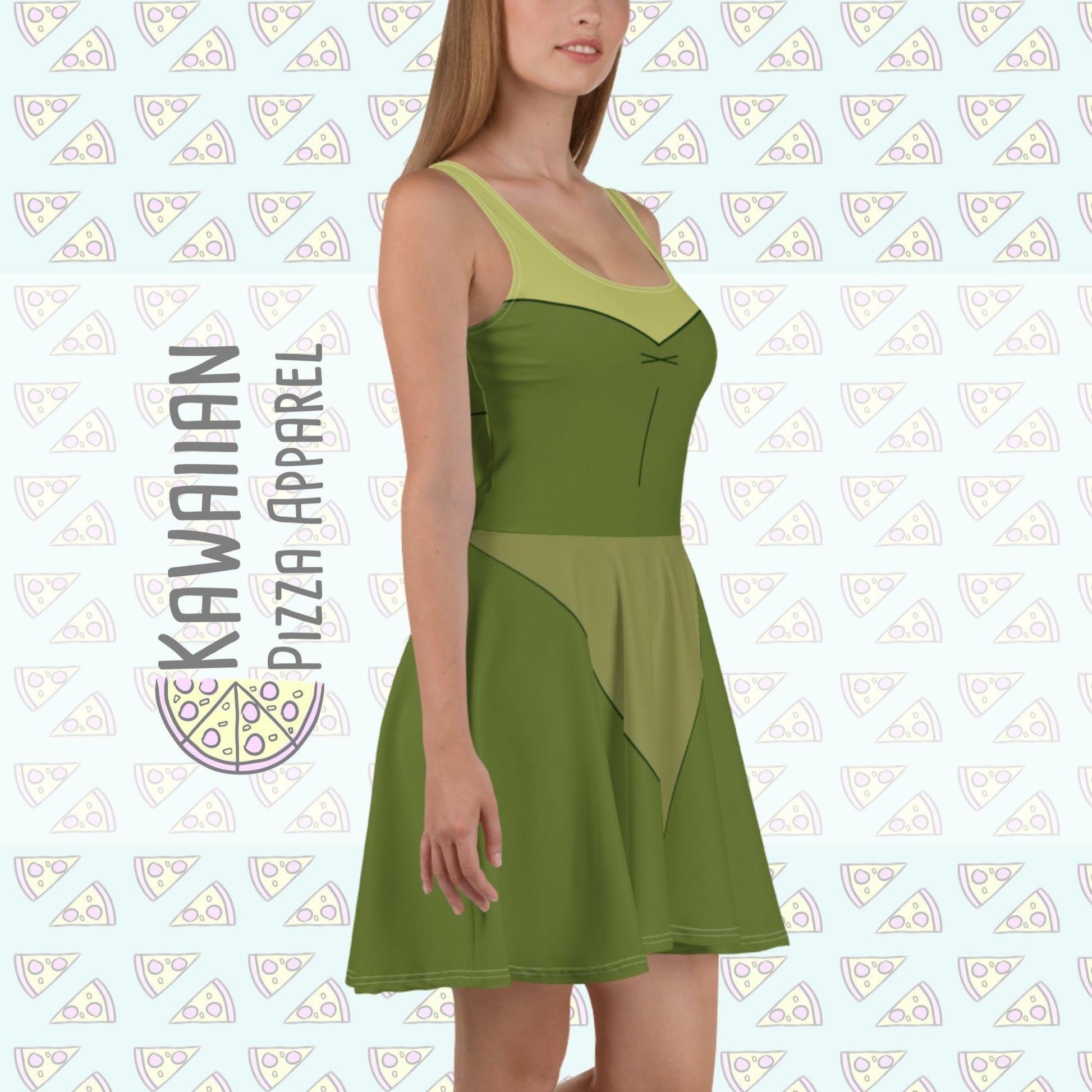 RUSH ORDER: Green Bimbette Inspired Skater Dress