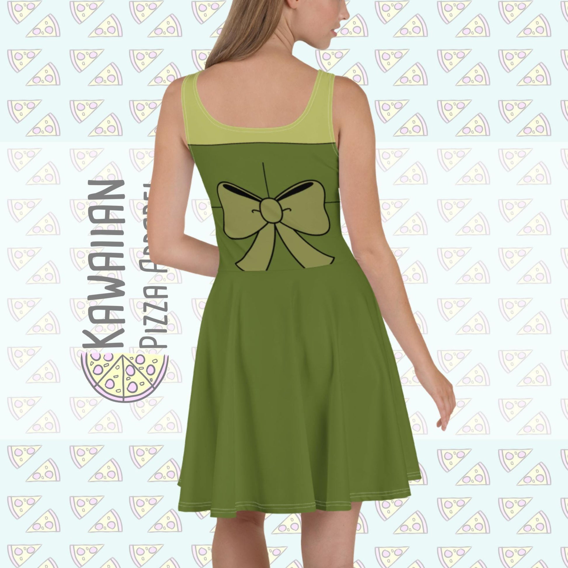 RUSH ORDER: Green Bimbette Inspired Skater Dress