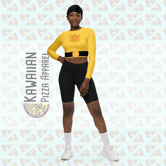 RUSH ORDER: Powerline Inspired Recycled long-sleeve crop top