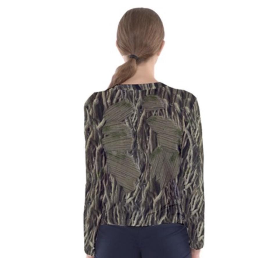 Women's Groot Inspired Long Sleeve V-Neck Shirt