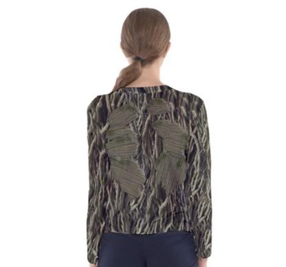 Women's Groot Inspired Long Sleeve V-Neck Shirt