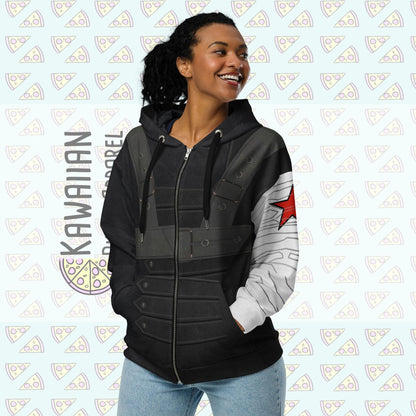 RUSH ORDER: Bucky Inspired Unisex zip hoodie