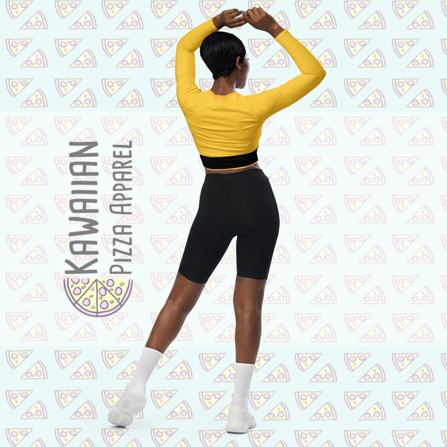 RUSH ORDER: Powerline Inspired Recycled long-sleeve crop top