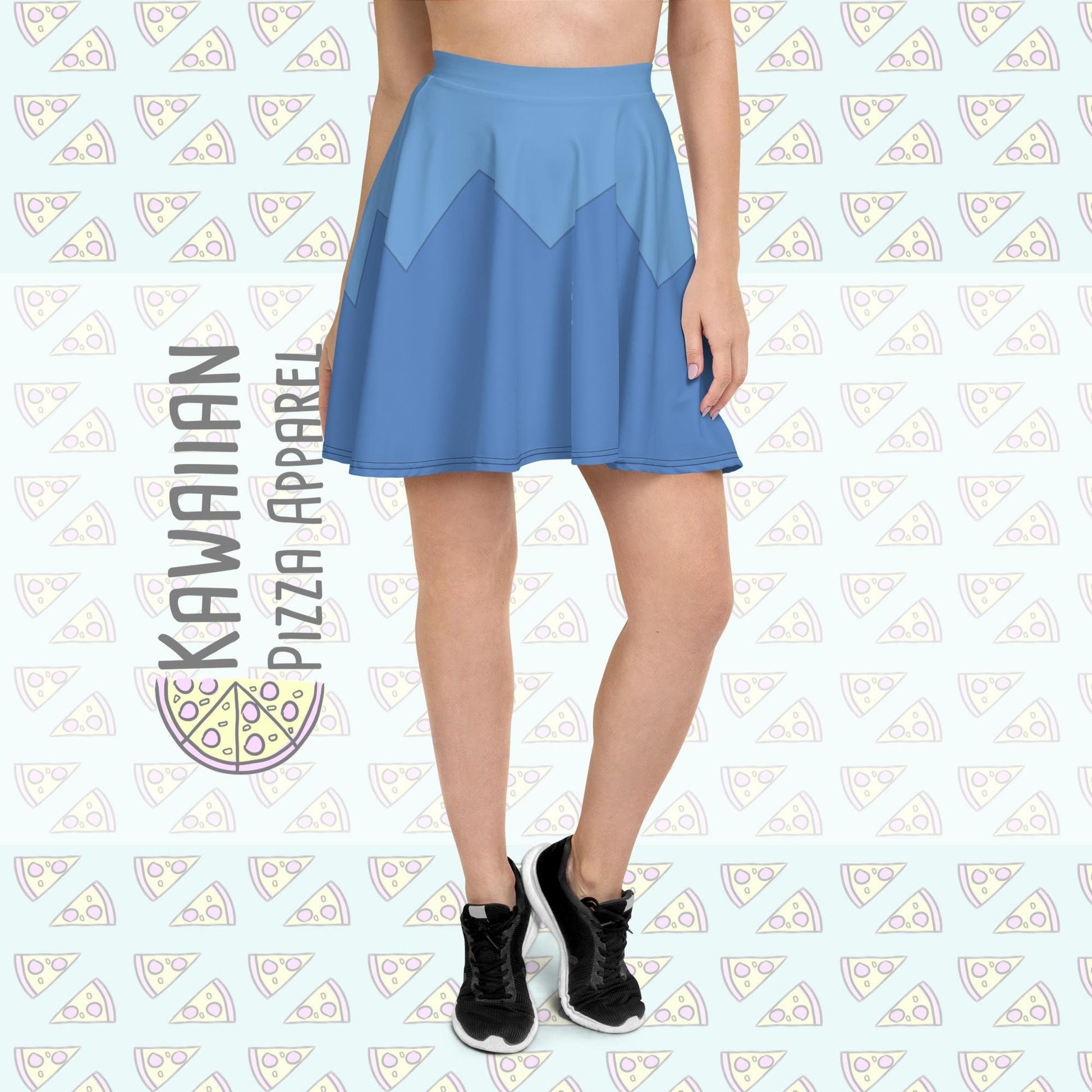 RUSH ORDER: Blue Aurora Inspired Skater Skirt