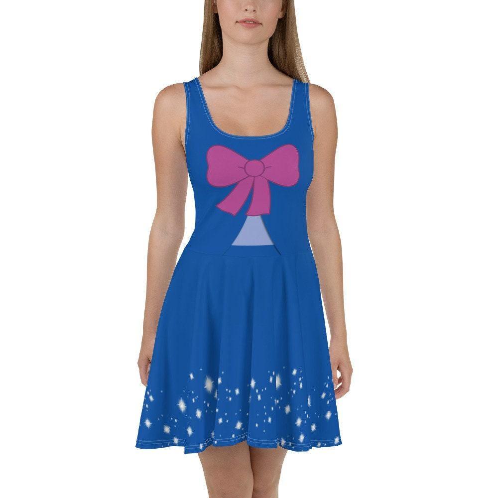 Fairy Godmother Cinderella Inspired Skater Dress Large Fairy Godmother Cinderella Inspired Skater Dress Large