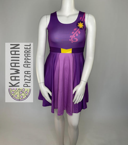 Rapunzel Inspired Skater Dress