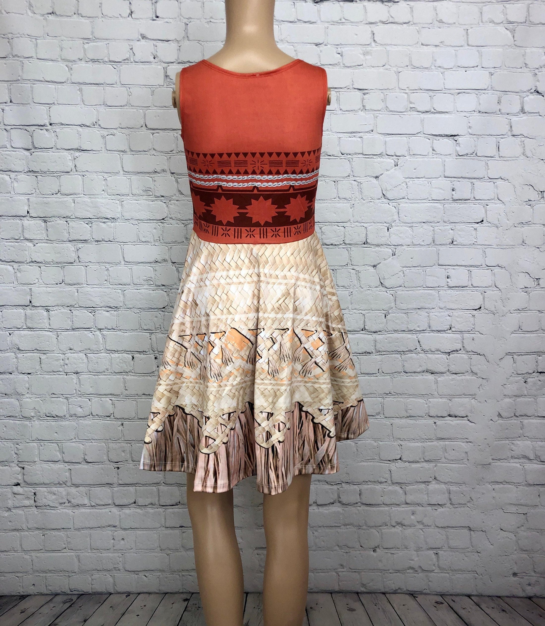 Custom Moana Production Skater Skirt with Waistband