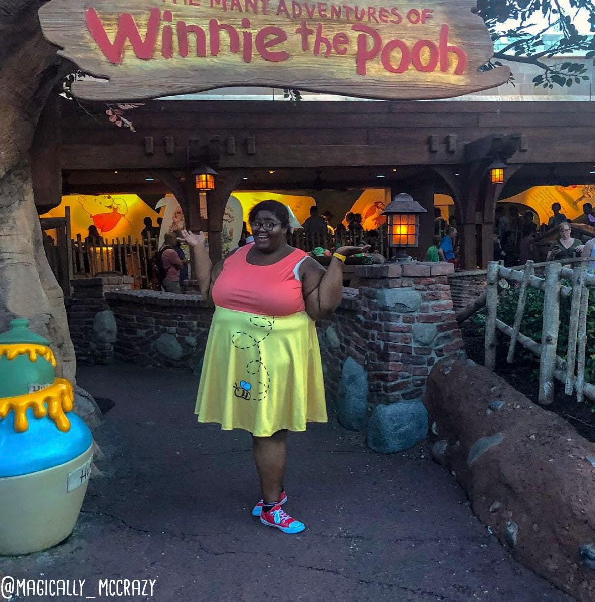 Pooh Inspired Skater Dress